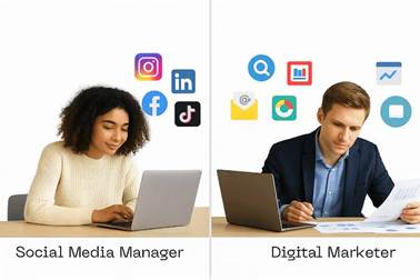 social media manager vs digital marketer